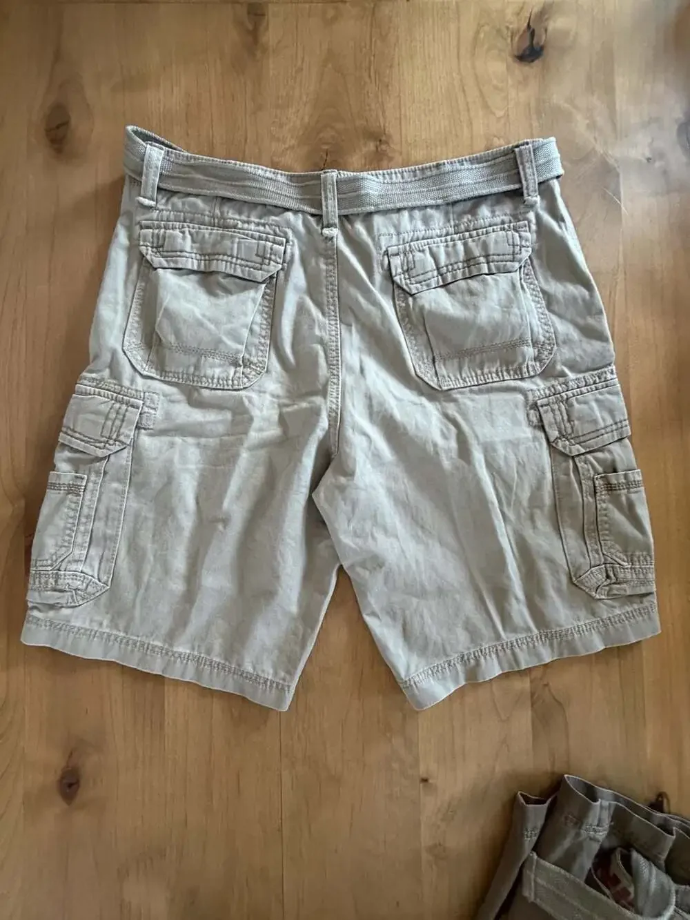 Pair of UNIONBAY Men's Cargo Shorts with Included Belts 36